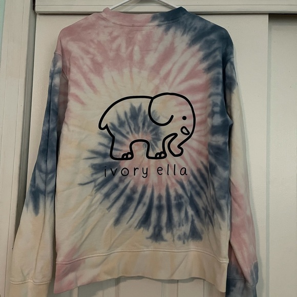 Ivory Ella Tie Dye Crewneck Sweatshirt - Picture 2 of 5
